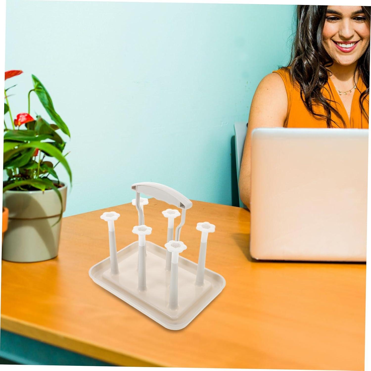 Estante de Secado de Botellas Toyvian Gris Claro 25x18cm