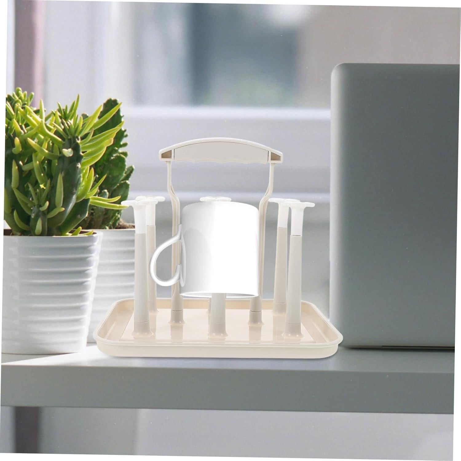 Estante de Secado de Botellas Toyvian Gris Claro 25x18cm