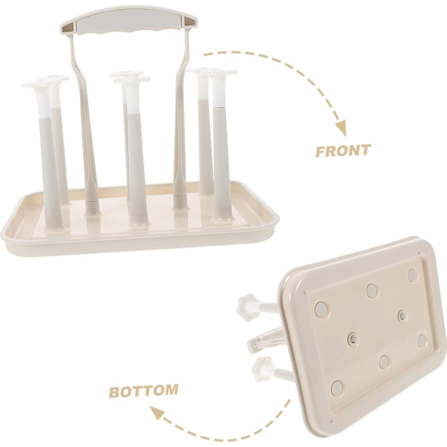 Estante de Secado de Botellas Toyvian Gris Claro 25x18cm