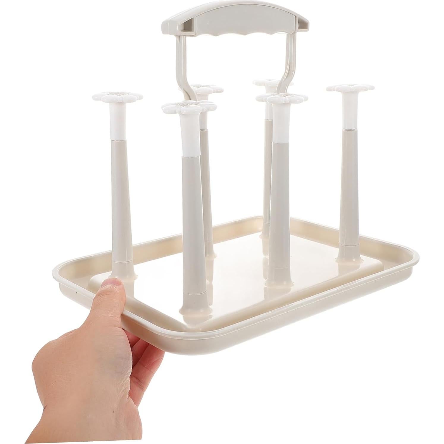 Estante de Secado de Botellas Toyvian Gris Claro 25x18cm