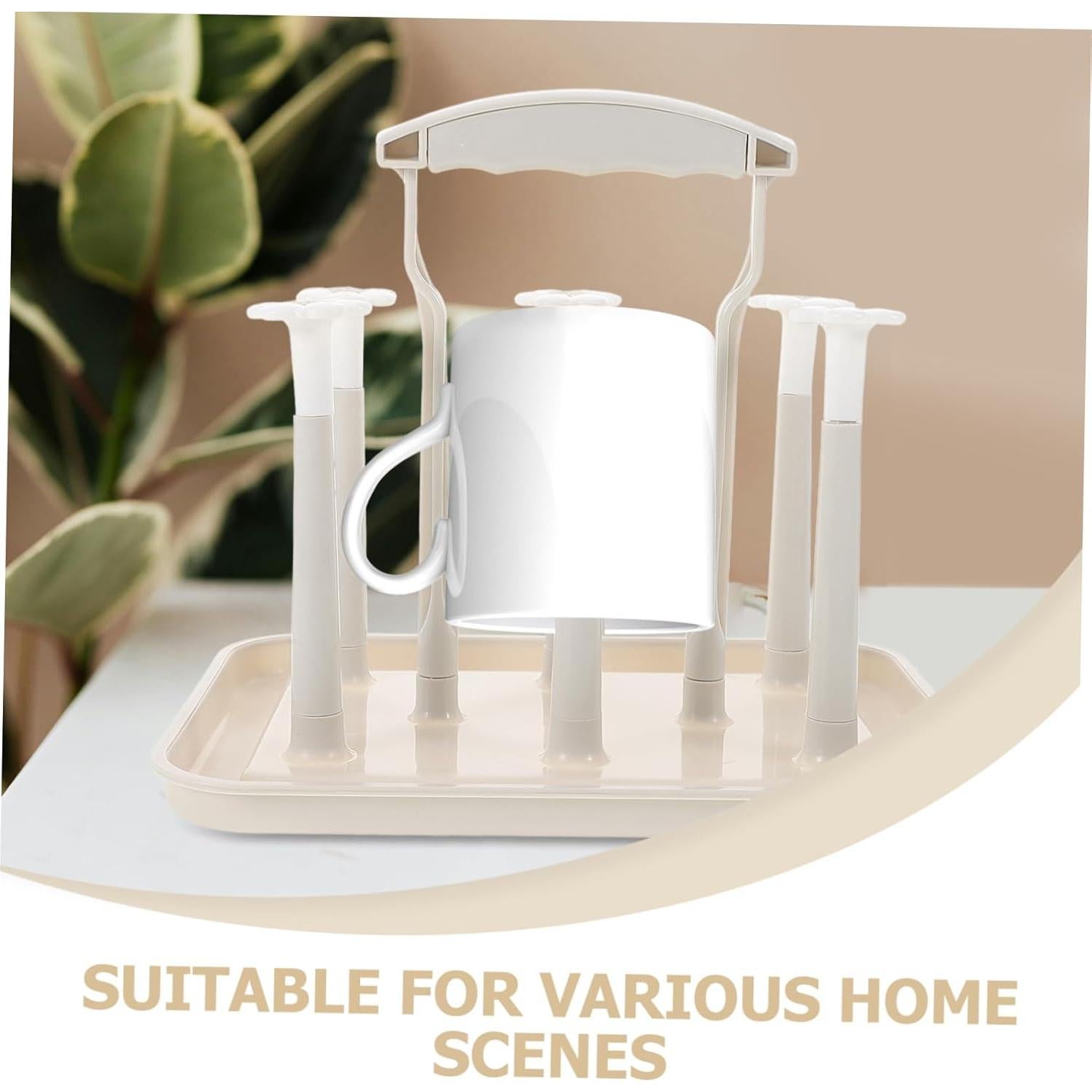 Estante de Secado de Botellas Toyvian Gris Claro 25x18cm