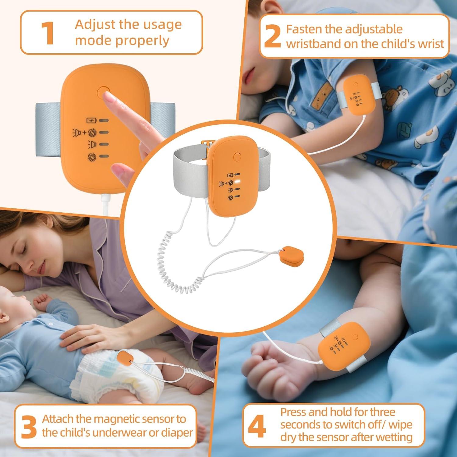 Alarma de Enuresis Infantil QCBF con Vibración y Sonido Fuerte