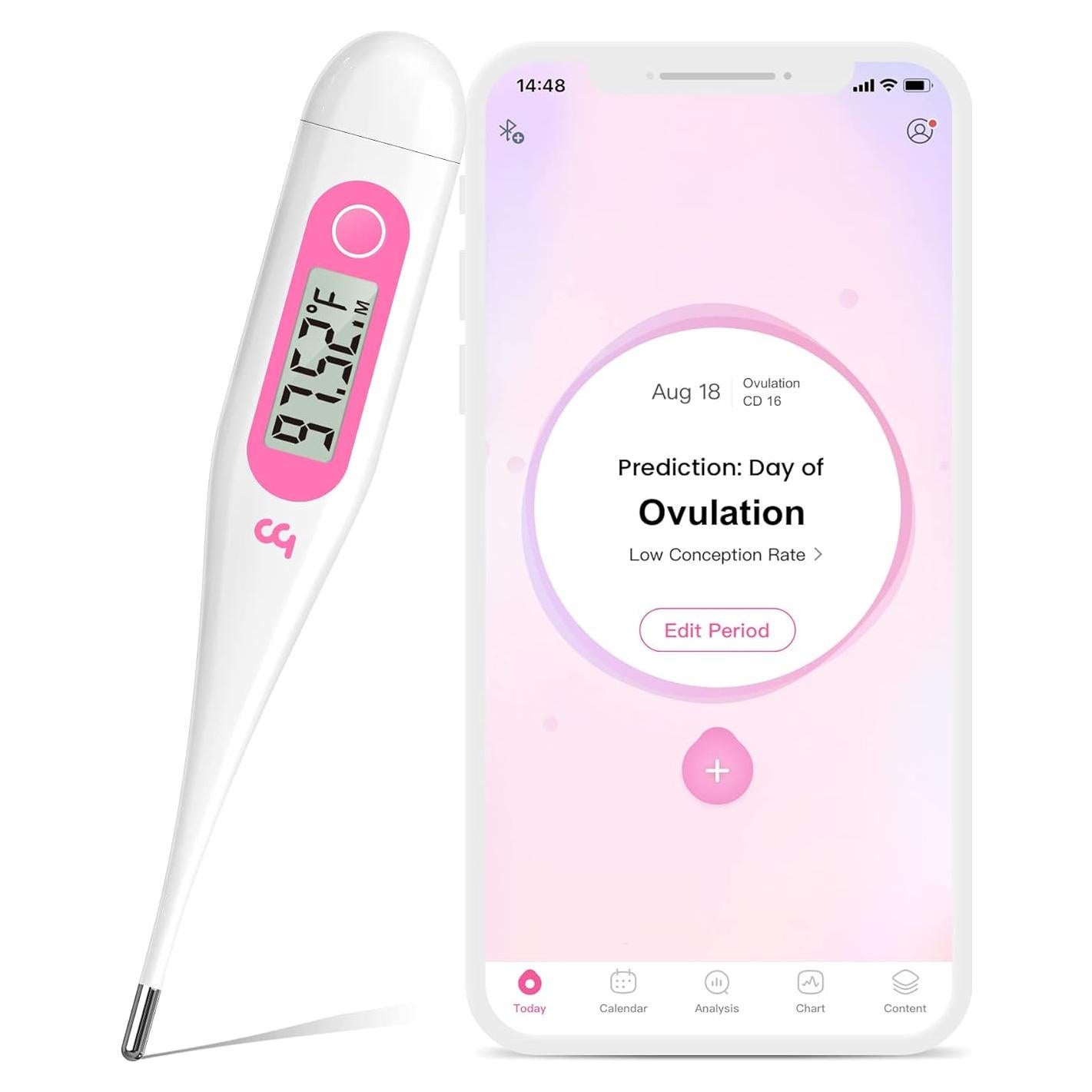 Termómetro Basal Digital Femometer DMT-3032 Rosa Preciso