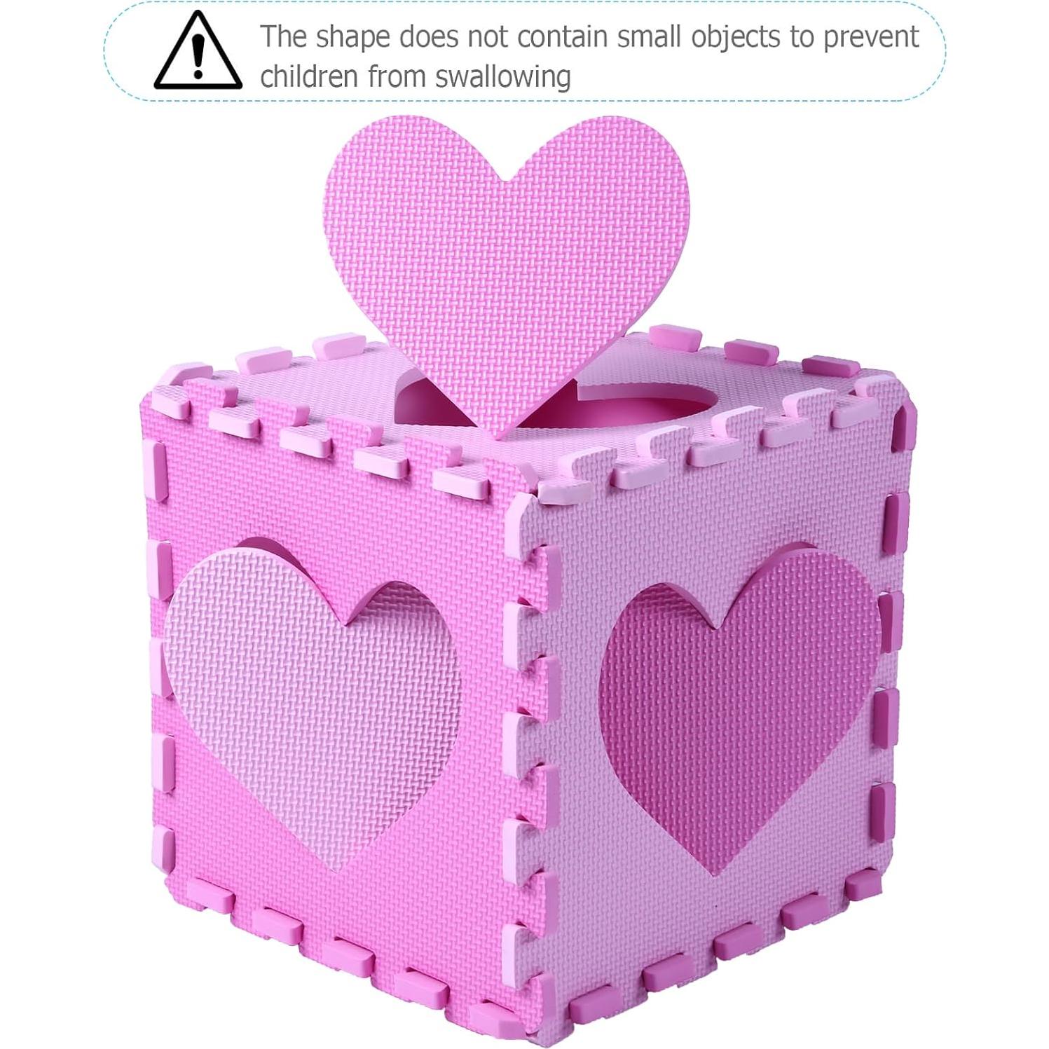 Alfombra de Juego de Espuma Tamiplay Corazón Rosa 1.2m x 1.2m