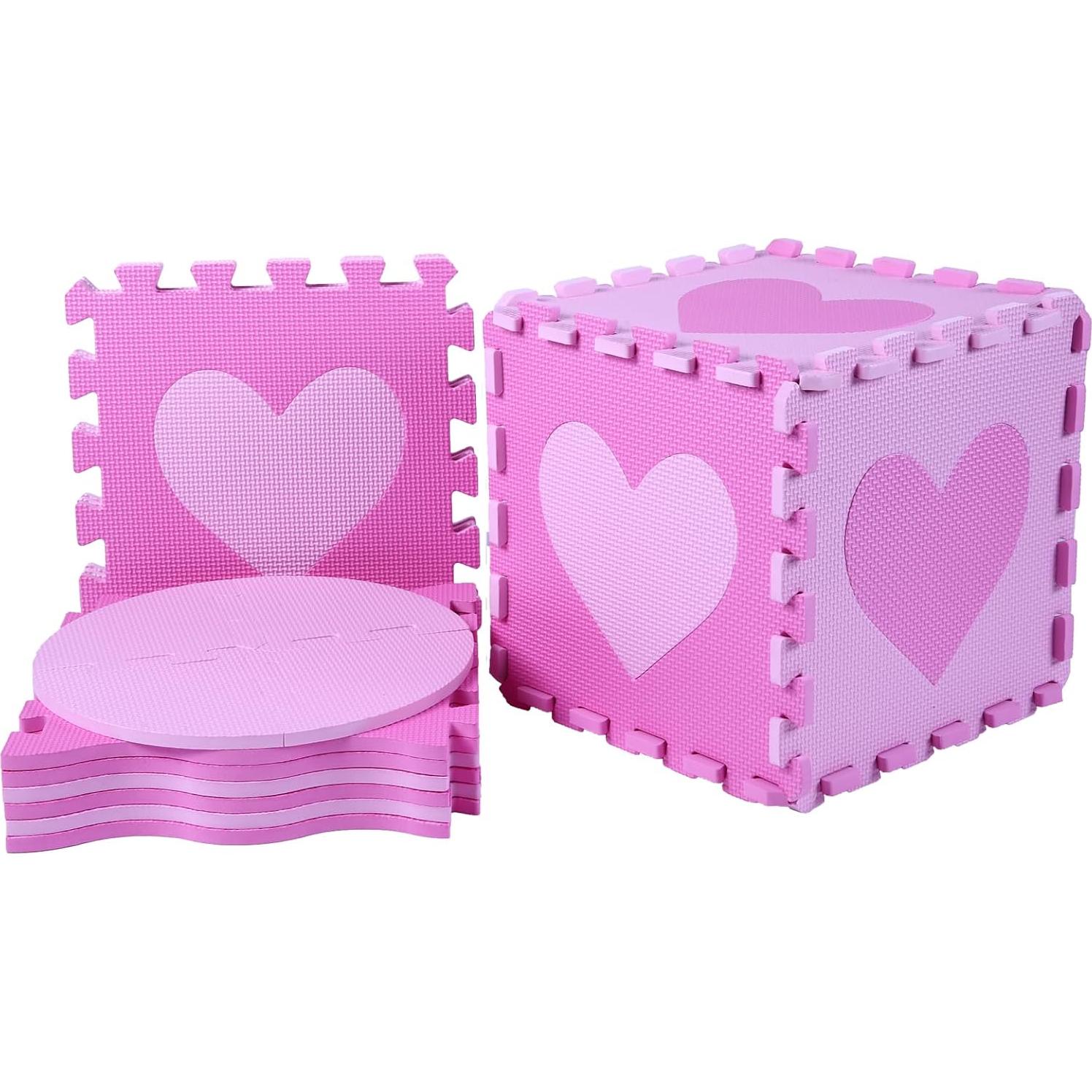 Alfombra de Juego de Espuma Tamiplay Corazón Rosa 1.2m x 1.2m