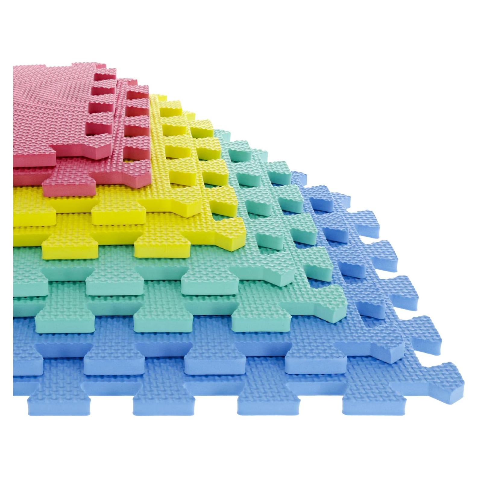 Mats de Piso Interconectables Stalwart - Juego de 8 Piezas Multicolor