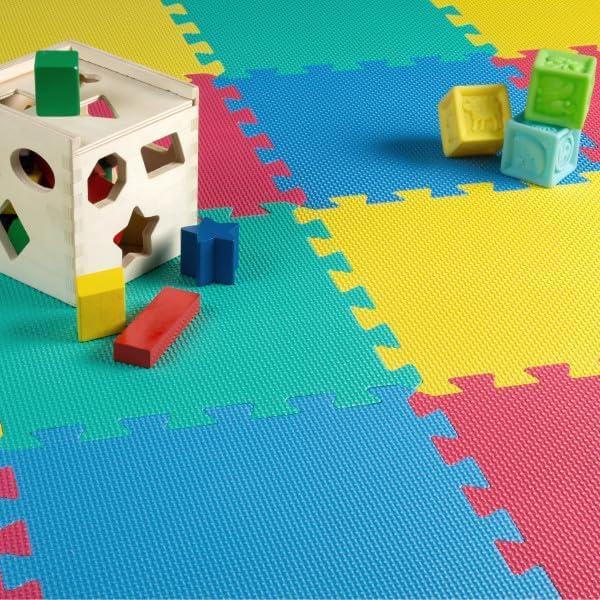 Mats de Piso Interconectables Stalwart - Juego de 8 Piezas Multicolor