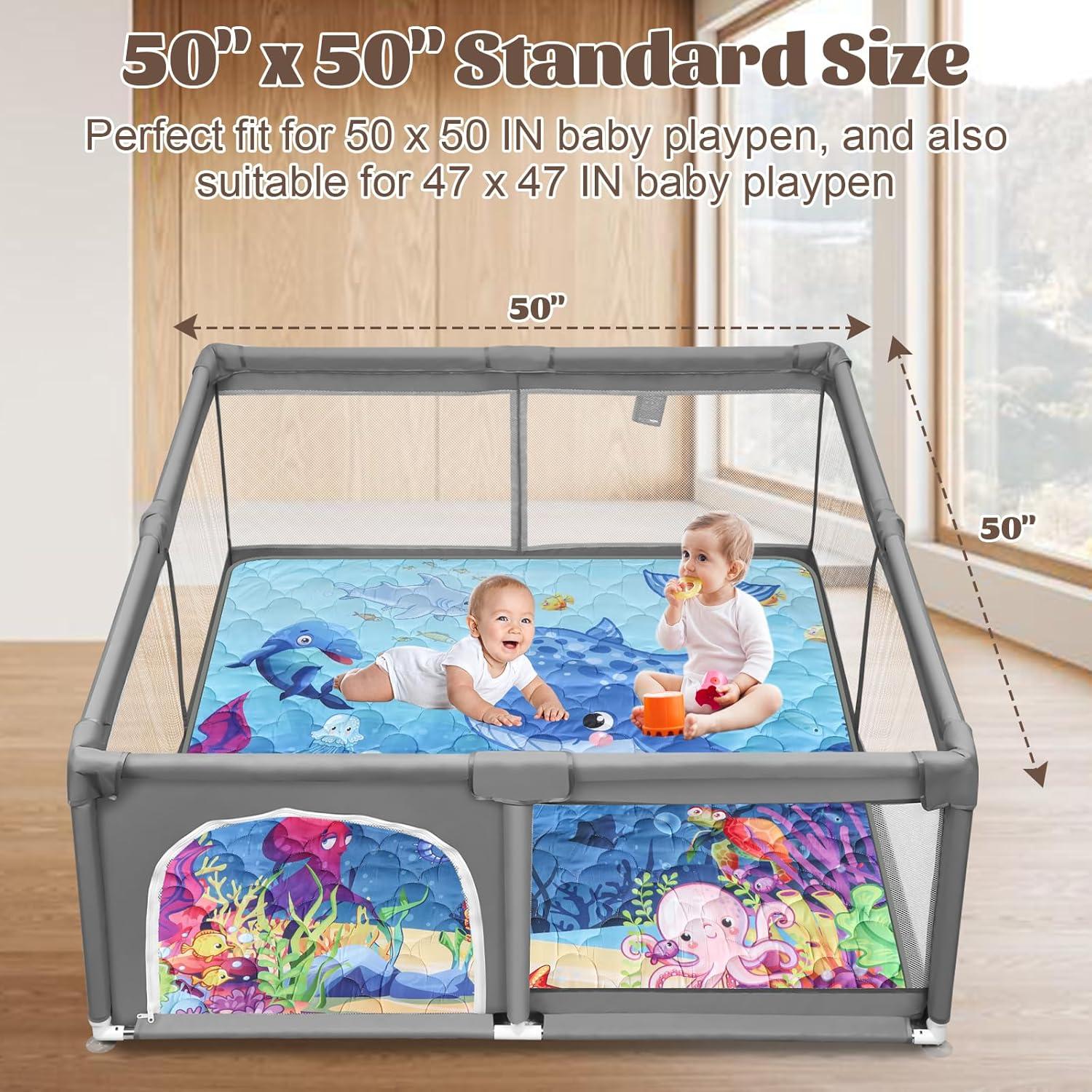 Alfombra de Juego para Bebé FAMOPLAY 50x50cm Antideslizante