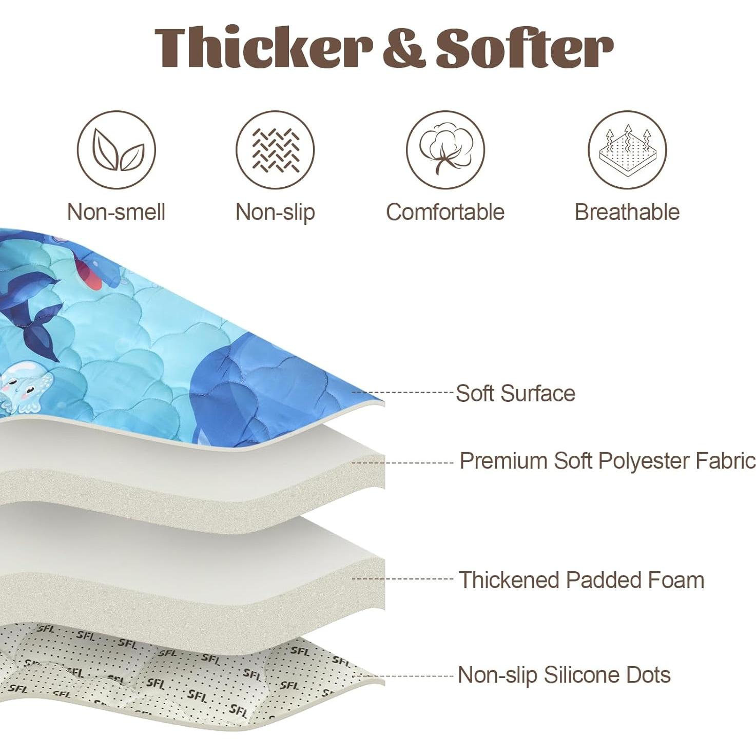 Alfombra de Juego para Bebé FAMOPLAY 50x50cm Antideslizante