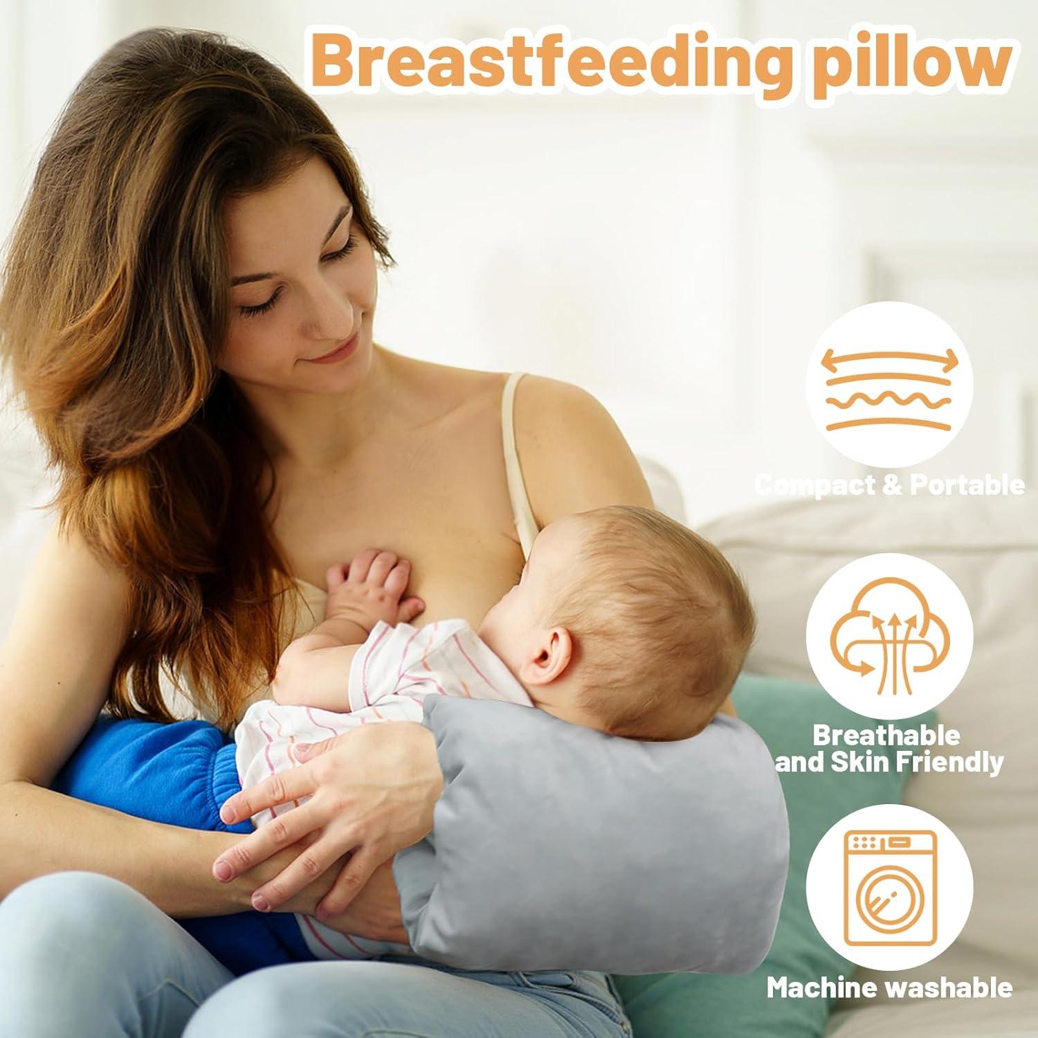 Almohada de Brazo KAKIBLIN para Lactancia Bebés Gris 23x21 cm