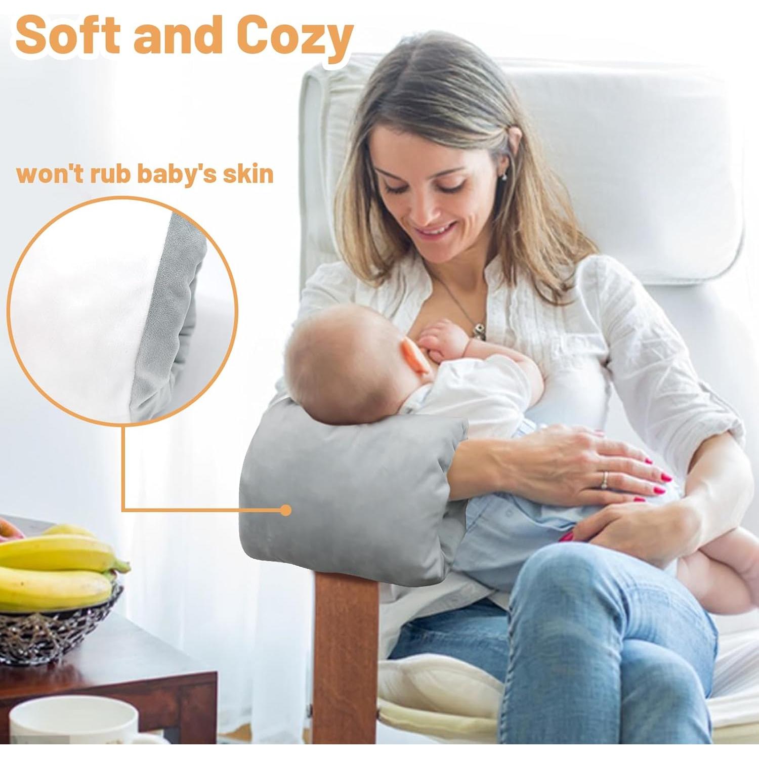 Almohada de Brazo KAKIBLIN para Lactancia Bebés Gris 23x21 cm