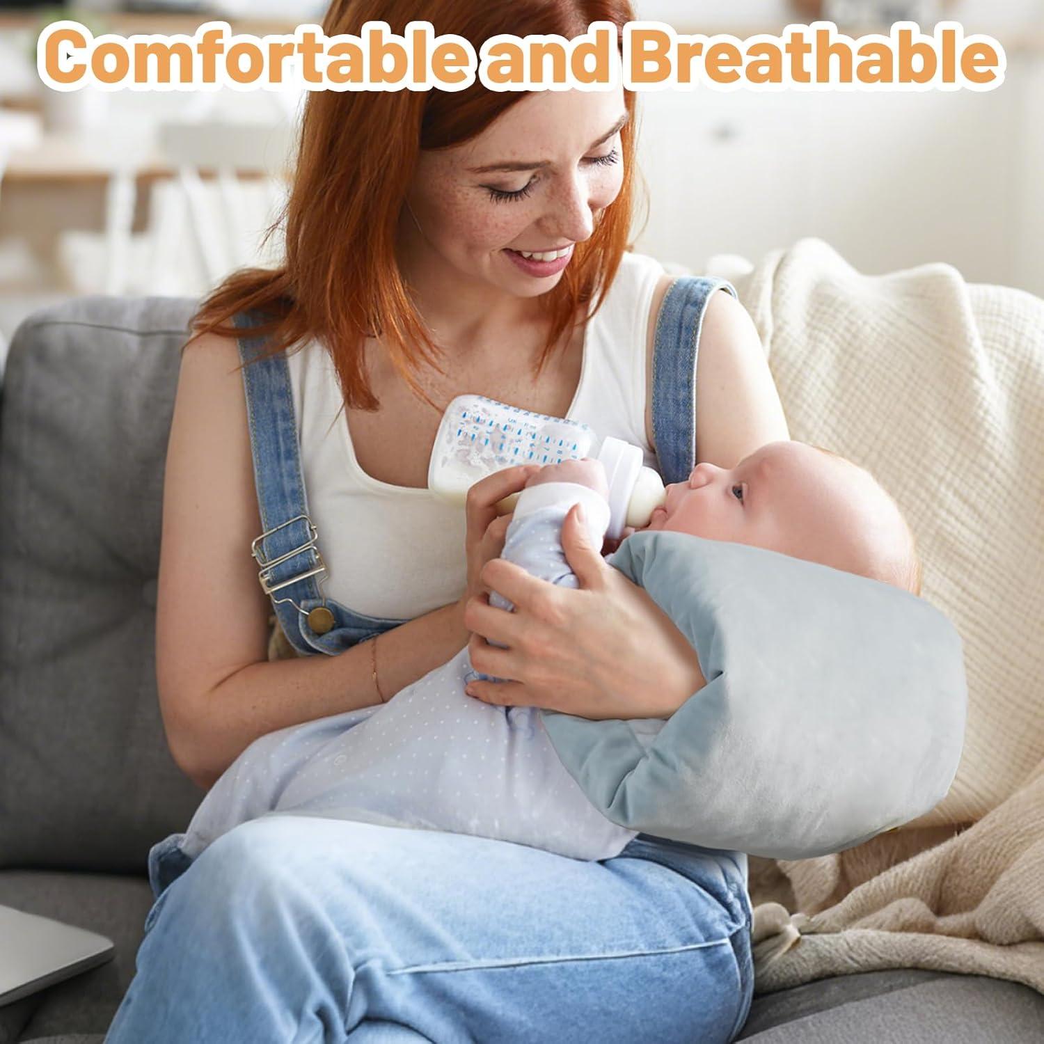 Almohada de Brazo KAKIBLIN para Lactancia Bebés Gris 23x21 cm