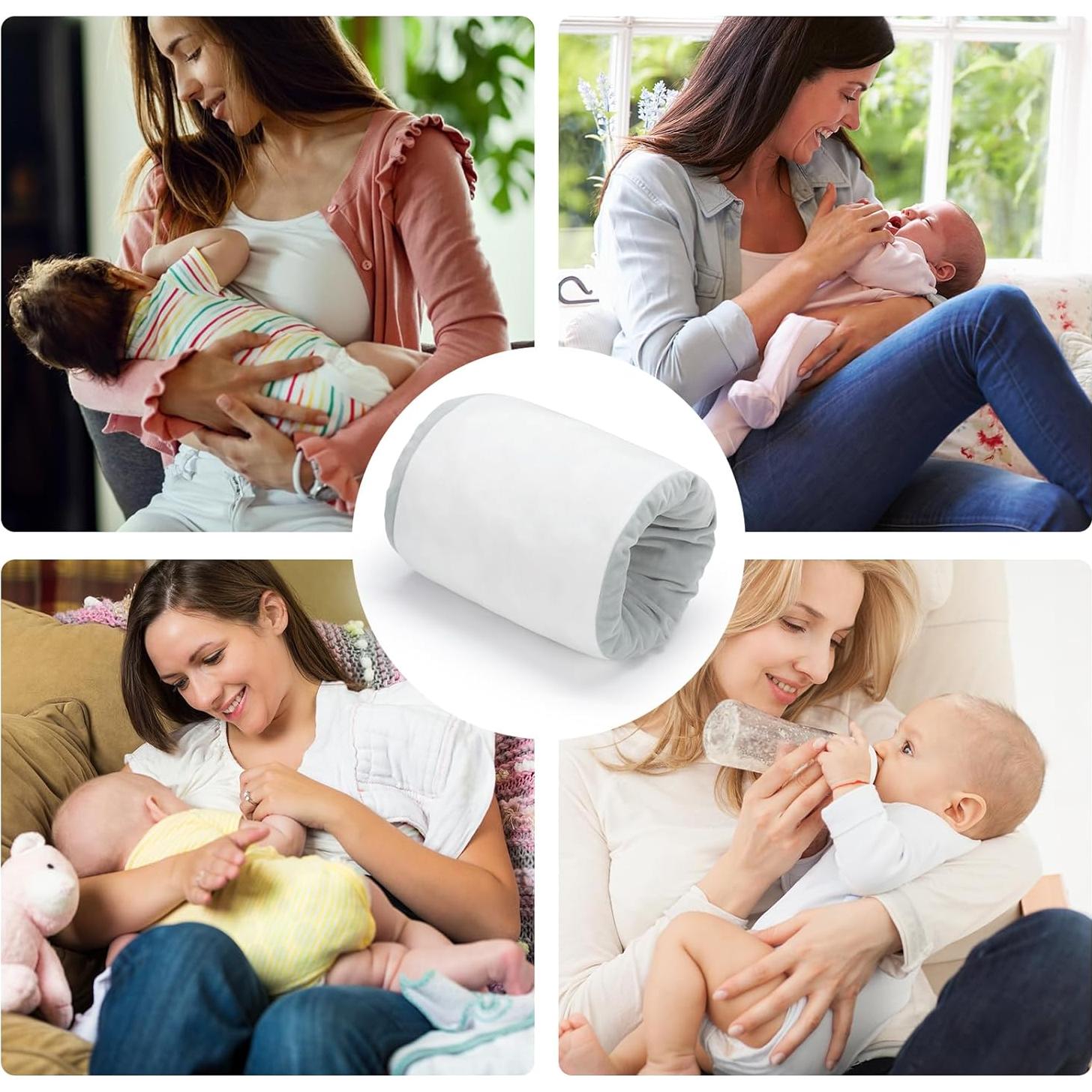 Almohada de Brazo KAKIBLIN para Lactancia Bebés Gris 23x21 cm