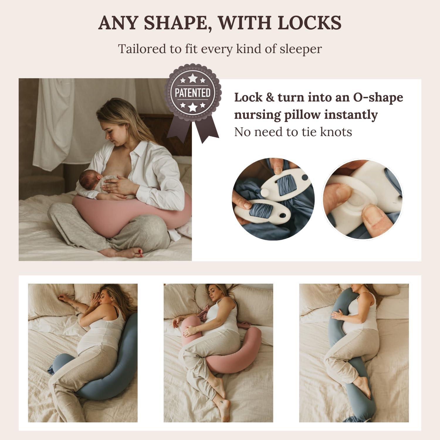 Almohada de Embarazo Cuddobaby 5-en-1 Ajustable Rosa