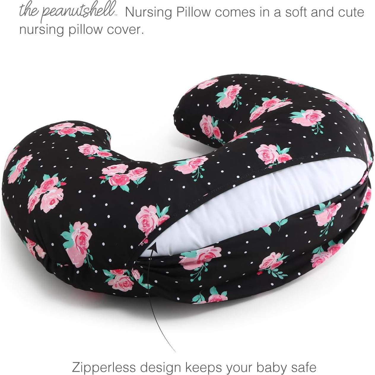 Almohada de Lactancia The Peanutshell Floral Rosa 57x46cm