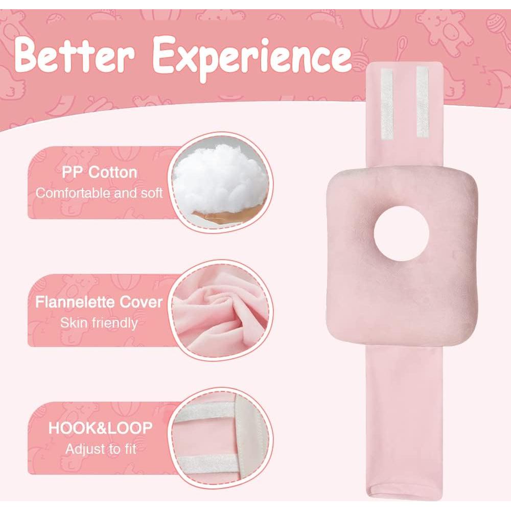 Almohada G-Tubo POWYS Rosa Ajustable para Bebés 64x20 cm