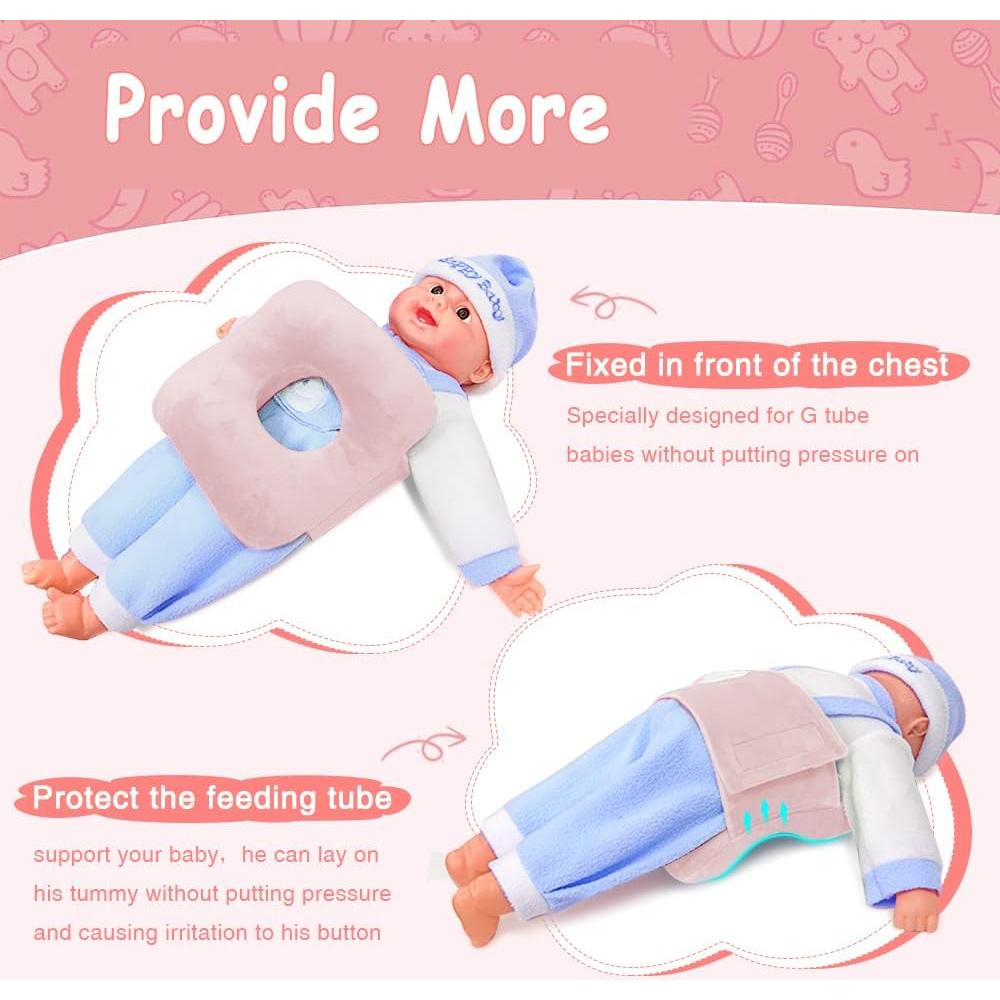 Almohada G-Tubo POWYS Rosa Ajustable para Bebés 64x20 cm