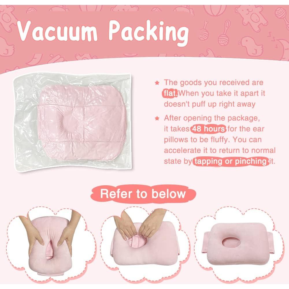 Almohada G-Tubo POWYS Rosa Ajustable para Bebés 64x20 cm