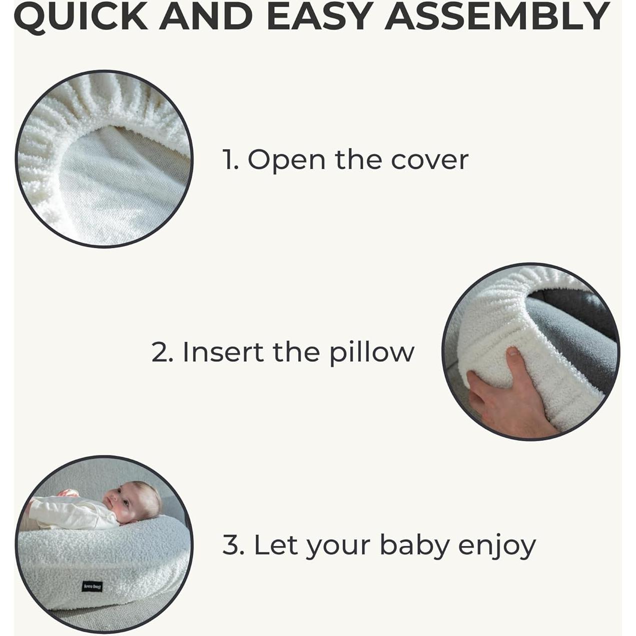 Funda Lounger para Bebé Love Bug - Suave y Desmontable