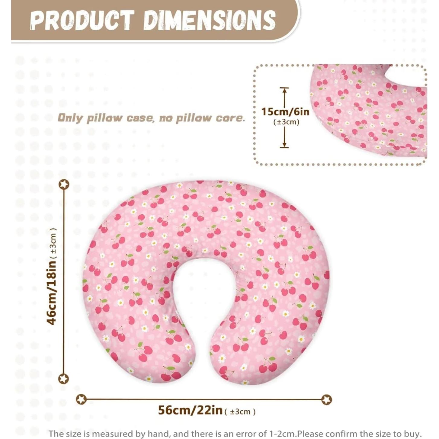 Funda de Almohada de Lactancia Hzeswody Cereza Suave