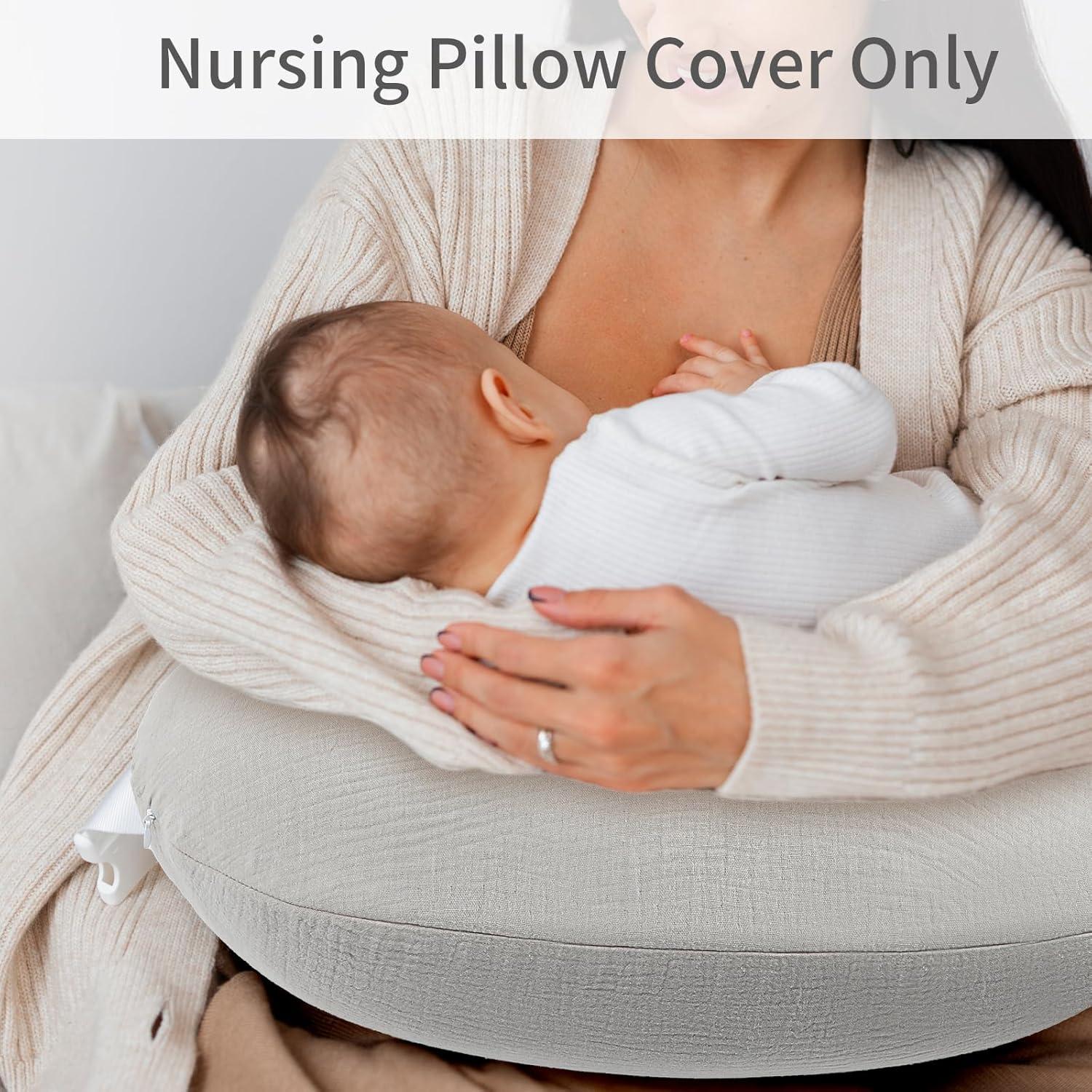 Funda de Almohada para Lactancia SWESEN Gris Humo 45x56 cm
