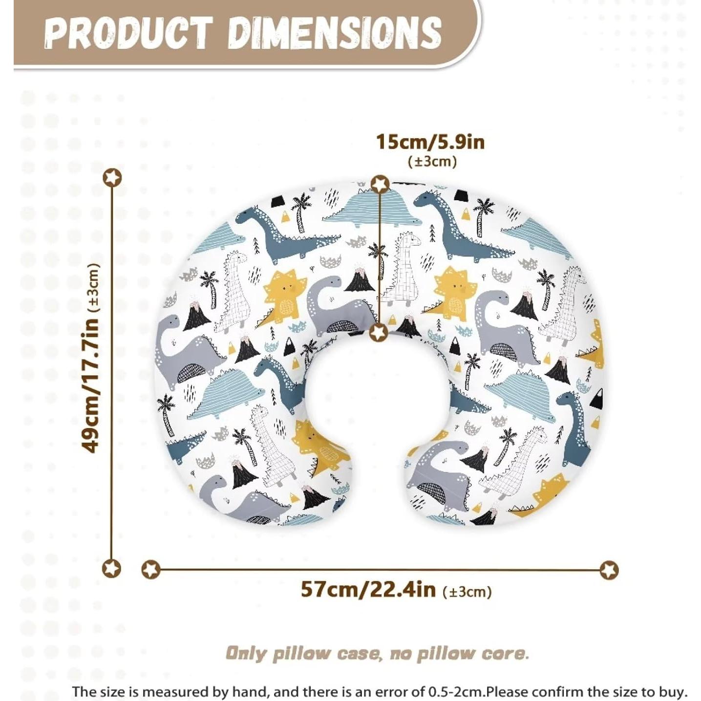 Funda de Almohada de Lactancia Mintulipy Dinosaurio Extraíble