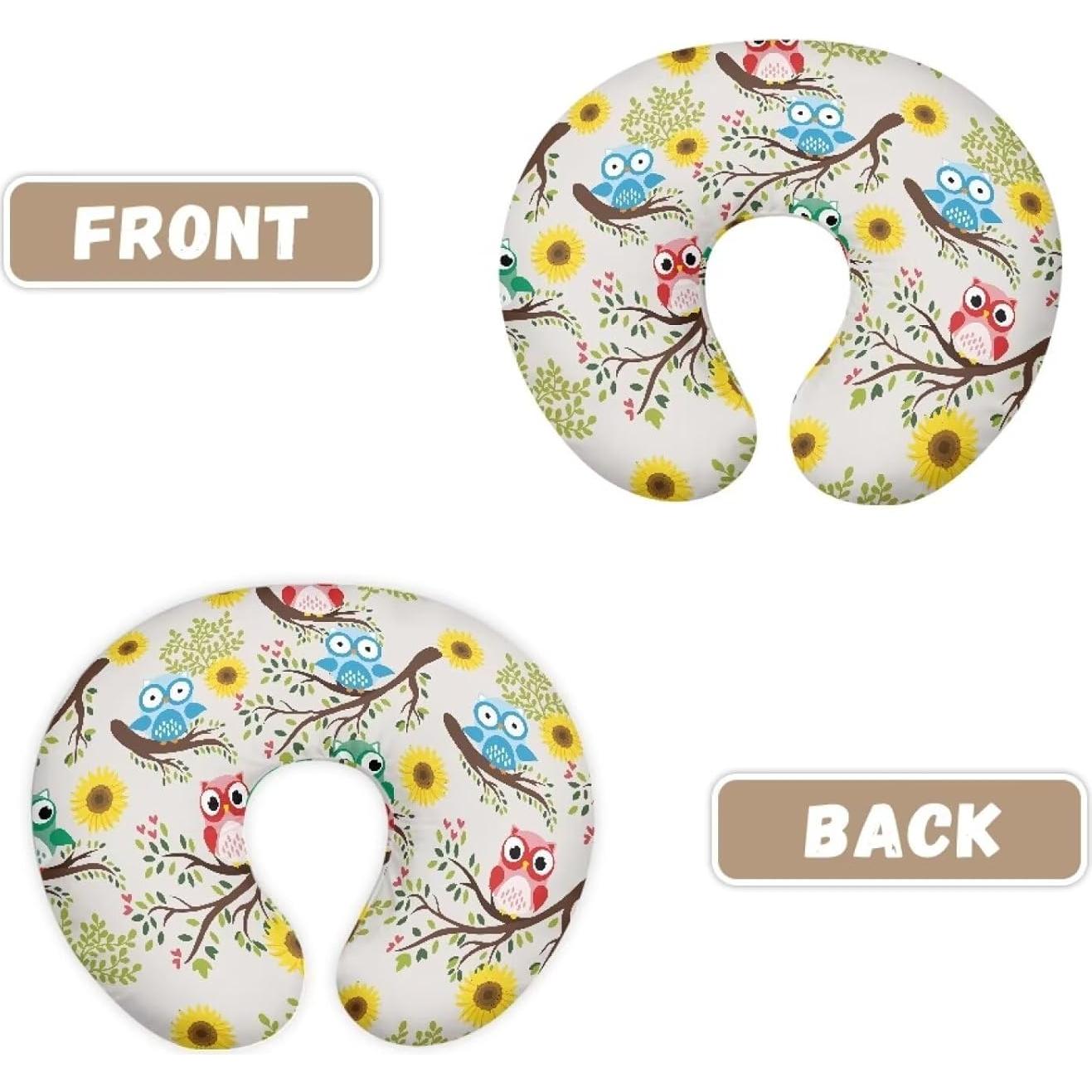 Funda de Almohada de Lactancia Mintulipy Búho Floral 55.88x45.72 cm