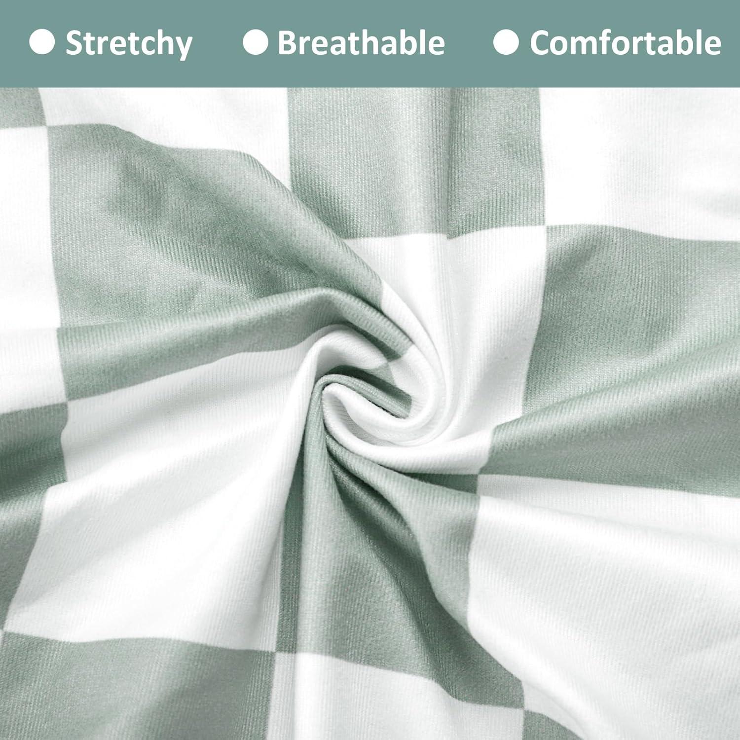 Funda de Almohada de Lactancia DILIMI Cuadrícula Verde Suave