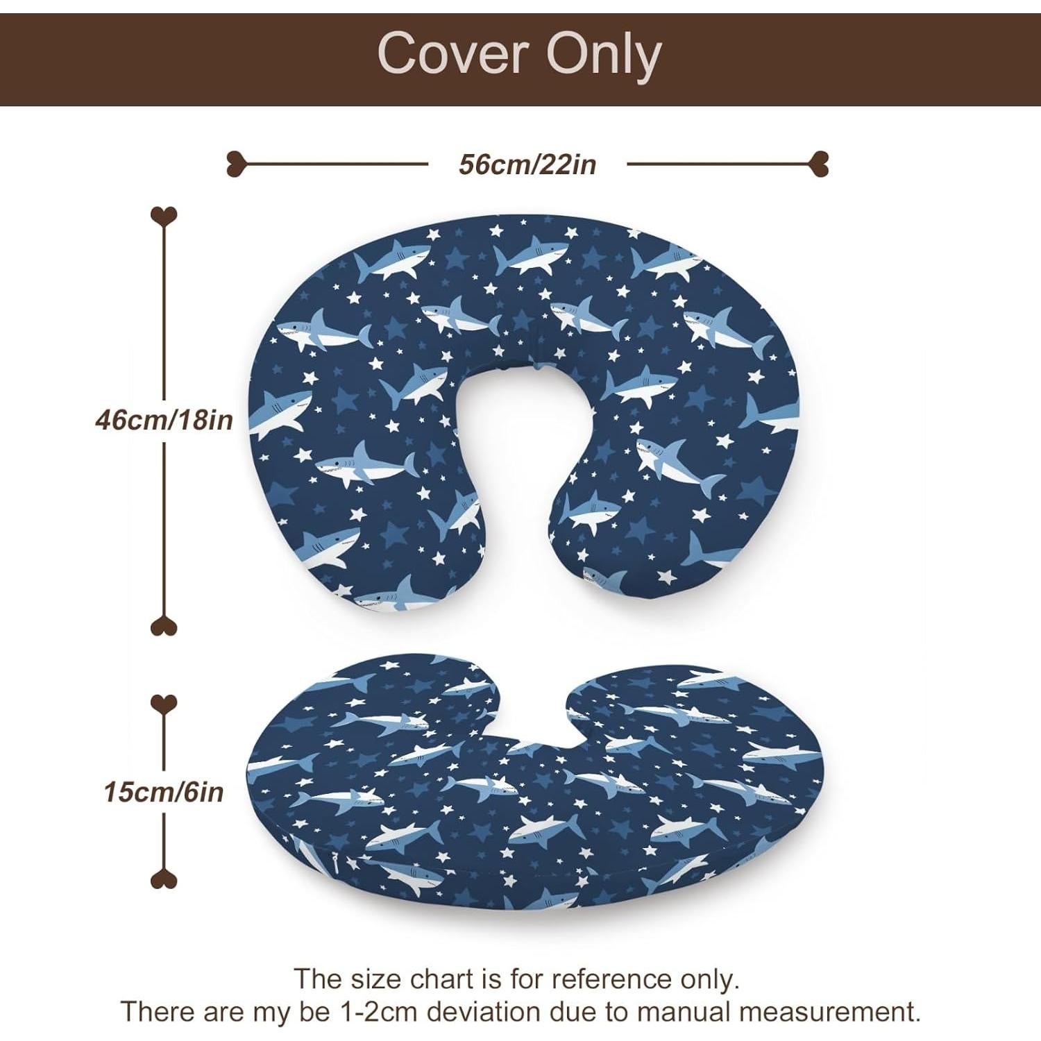 Funda de Almohada de Lactancia KuphiL10C Tiburón 46x56 cm