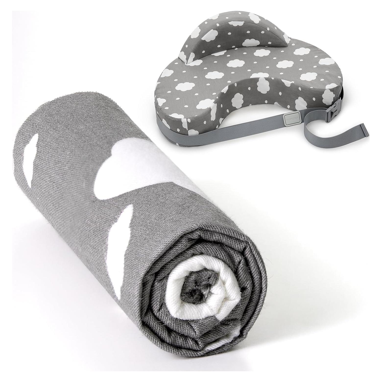 Funda de Almohada de Lactancia Momcozy Grande Algodón Gris
