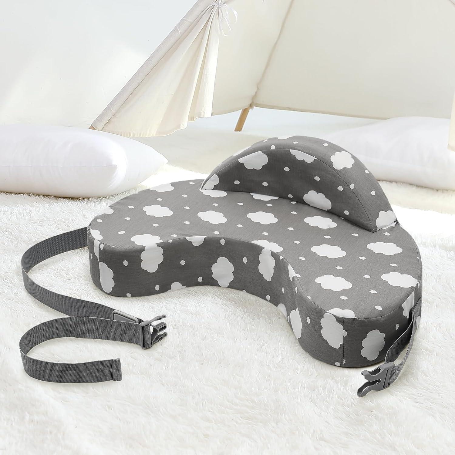 Funda de Almohada de Lactancia Momcozy Grande Algodón Gris