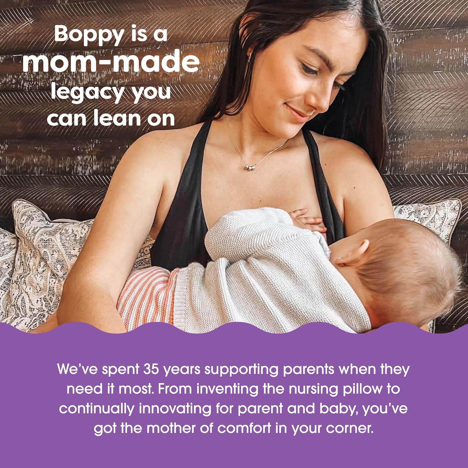 Almohada de Embarazo Boppy Dormir de Lado Hojas Grises