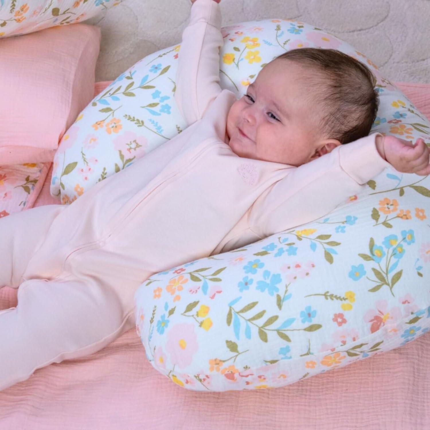 Fundas de Almohadas de Lactancia My Little Zone - 2 Piezas Muselina Algodón Rosa Floral