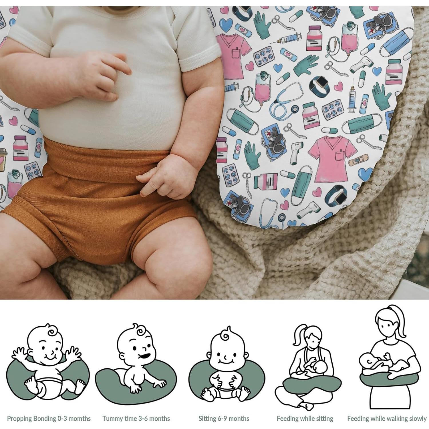 Funda de Almohada de Lactancia Rosa ZoUbqchY 55.88x45.72 cm