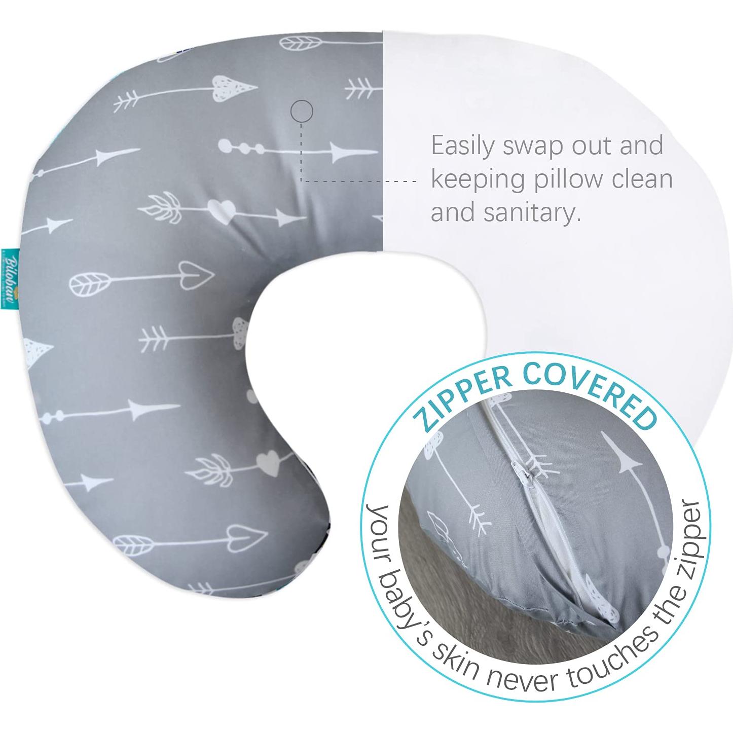 Funda de Almohada de Lactancia Biloban 2 Piezas Microfibra Suave