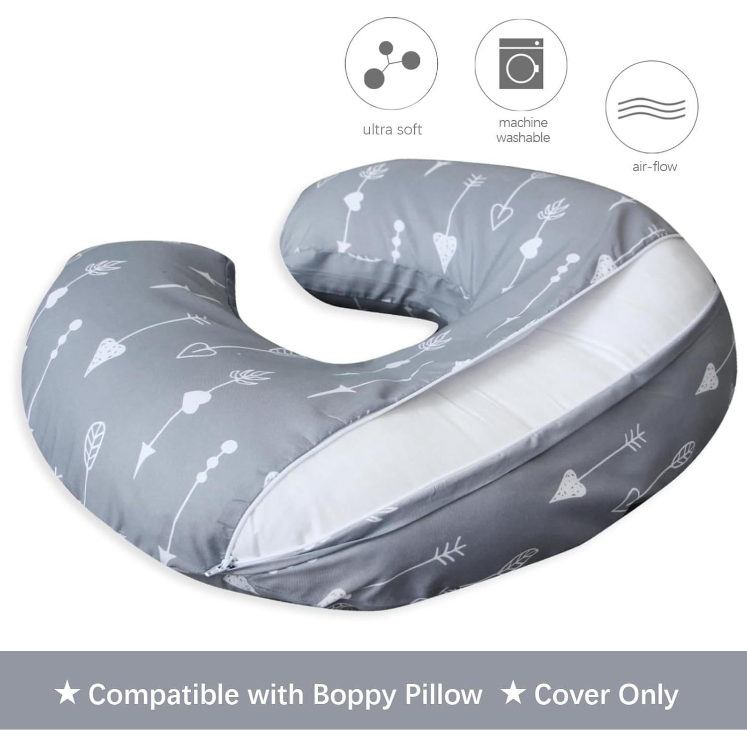 Funda de Almohada de Lactancia Biloban 2 Piezas Microfibra Suave