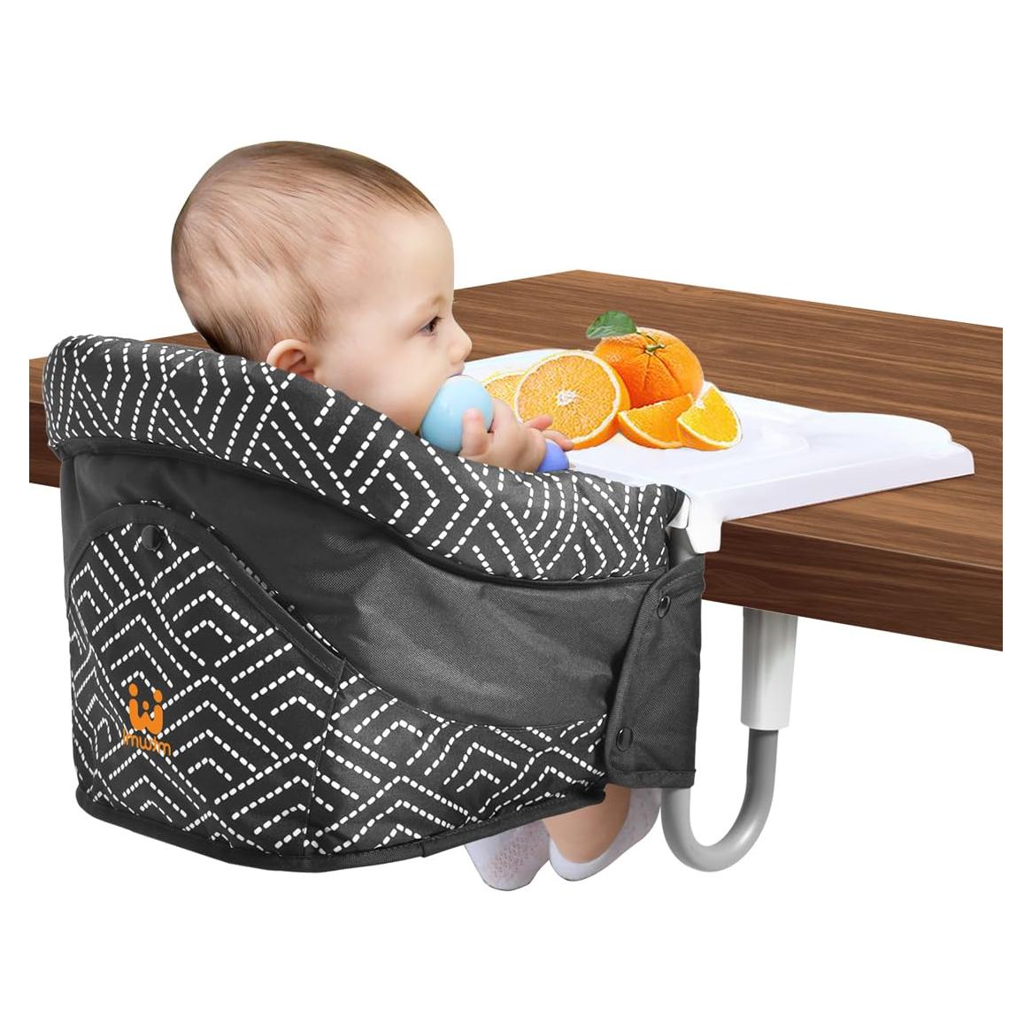 Silla Alta Portátil MTWML con Gancho y Bandeja para Bebés