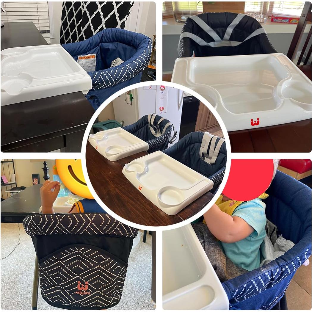 Silla Alta Portátil MTWML con Gancho y Bandeja para Bebés
