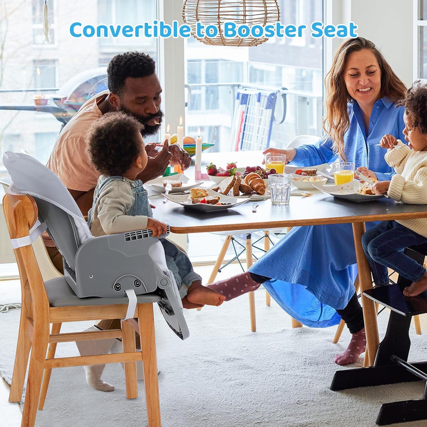 Silla Alta Plegable Ezebaby para Bebés - Convertible y Ajustable