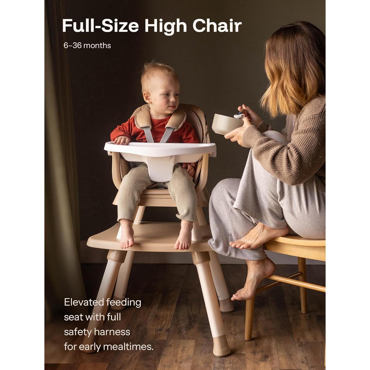 HARPPA Silla Alta 6 en 1 para Bebés Caqui, Asiento Elevador