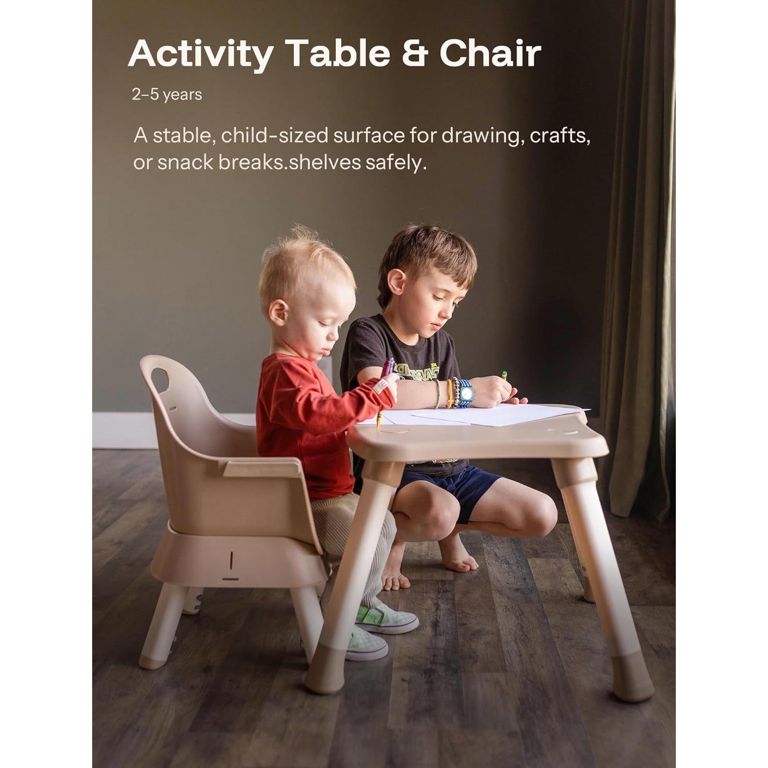 HARPPA Silla Alta 6 en 1 para Bebés Caqui, Asiento Elevador