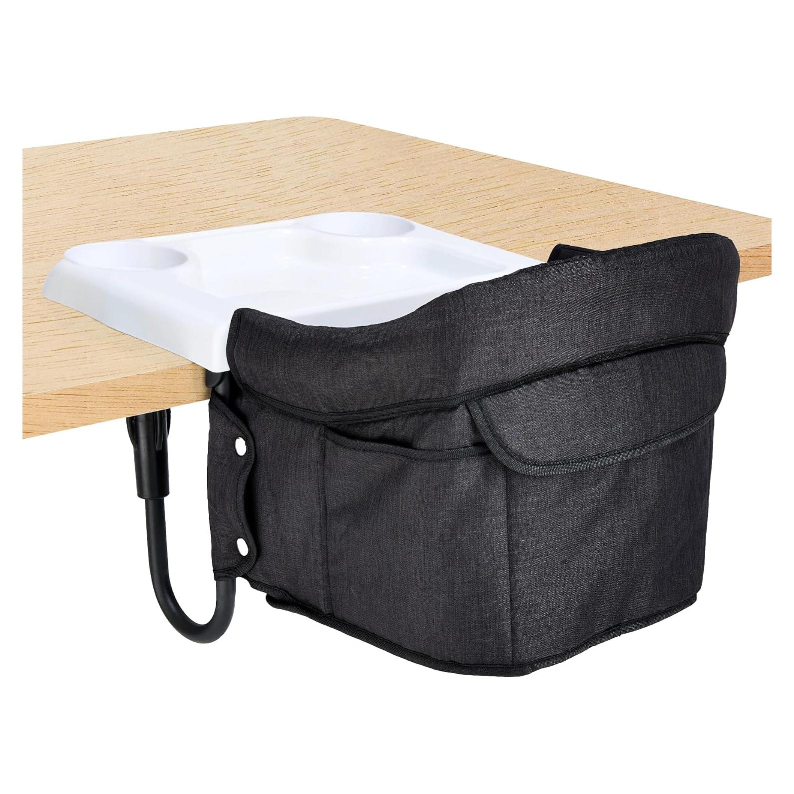 Silla Alta Portátil para Bebés 6-36 Meses con Bandeja y Gancho