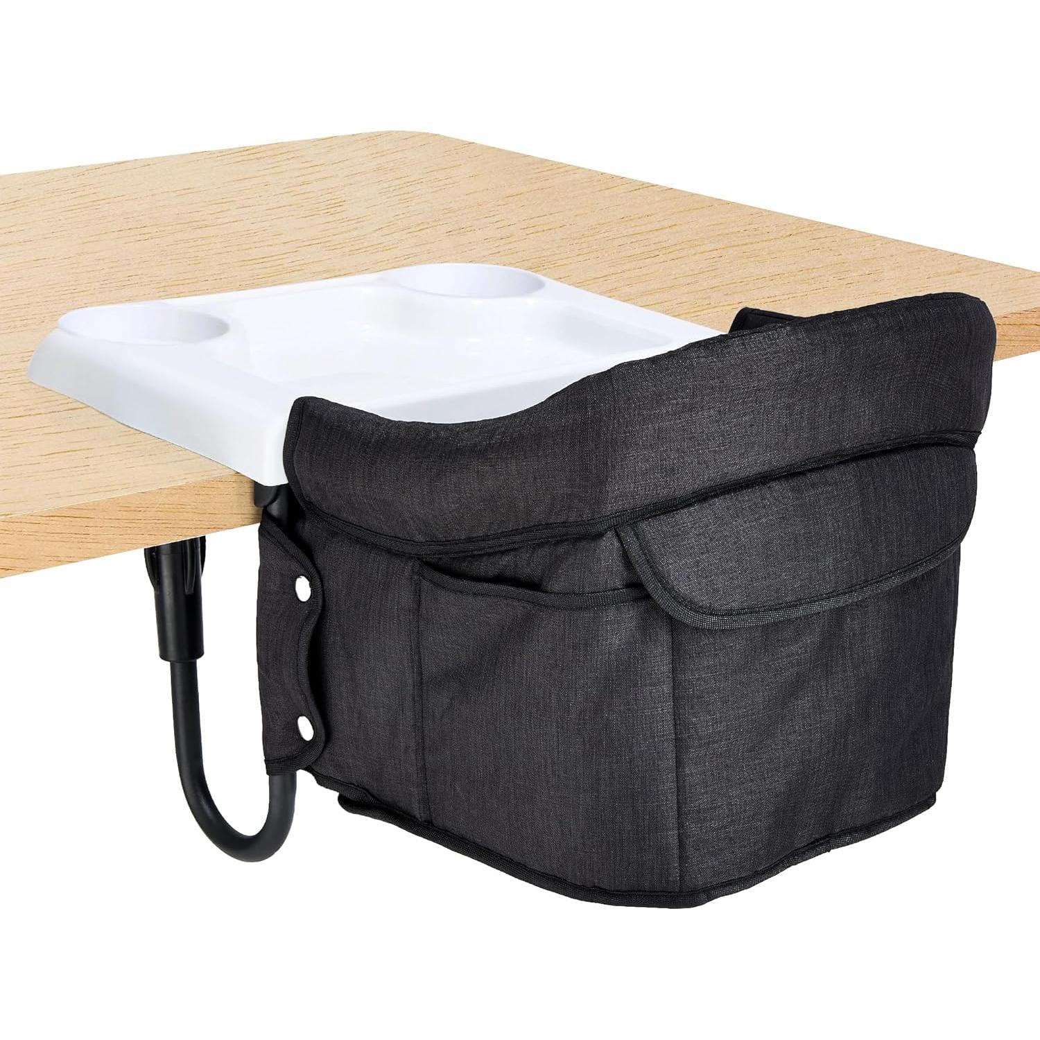 Silla Alta Portátil para Bebés 6-36 Meses con Bandeja y Gancho