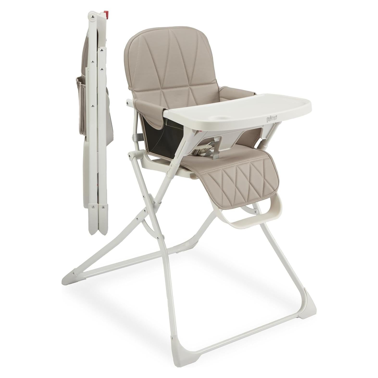 Silla Alta Plegable Primo Taupe para Bebé 6-36 Meses