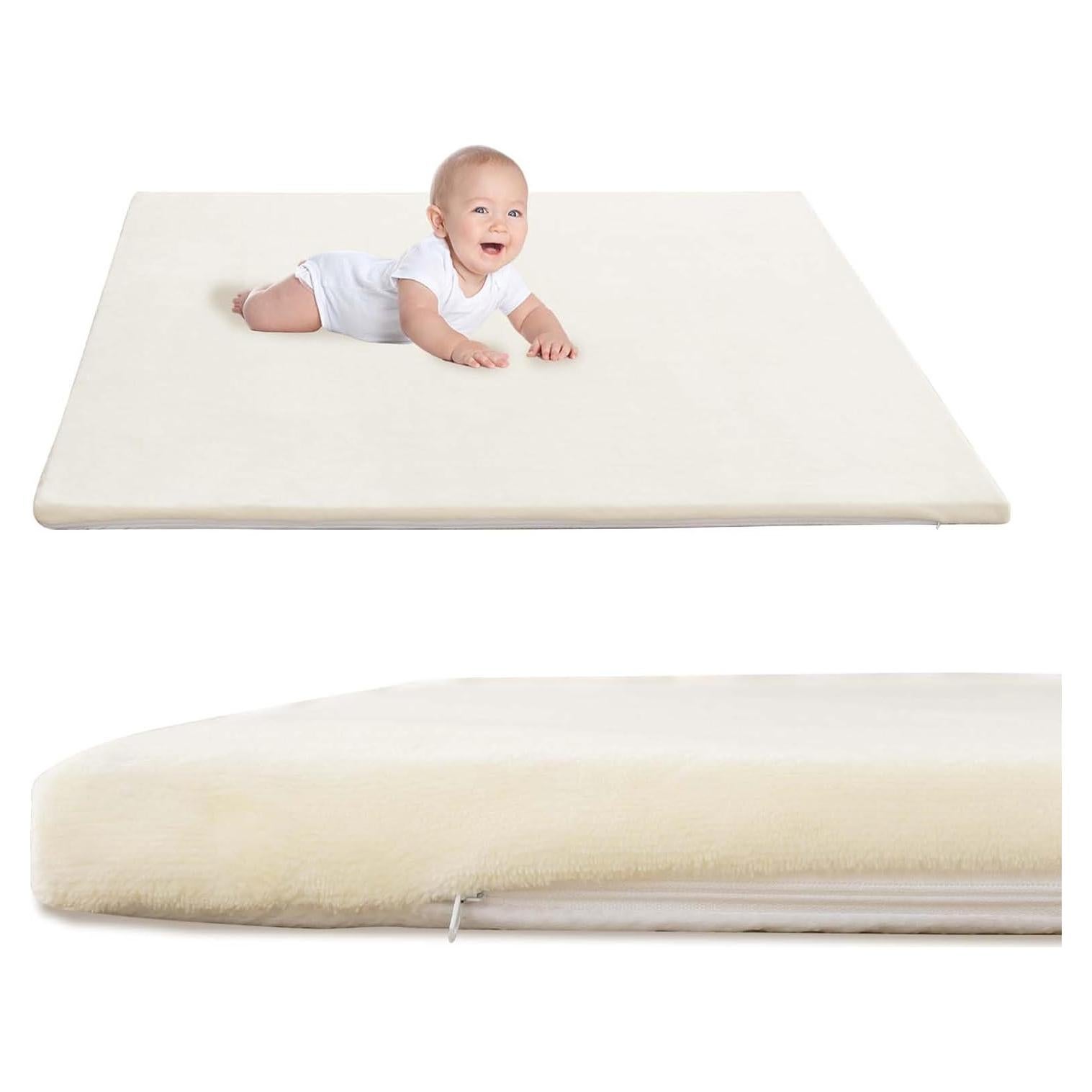 Alfombra de Juego YKIMI Beige 127x127 cm Espuma Antideslizante