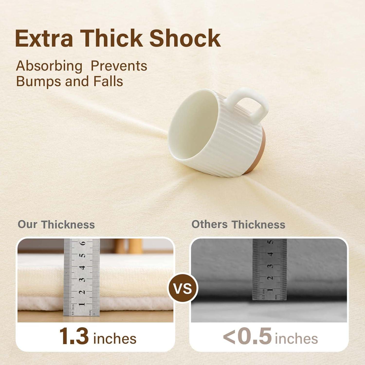 Alfombra de Juego YKIMI Beige 127x127 cm Espuma Antideslizante