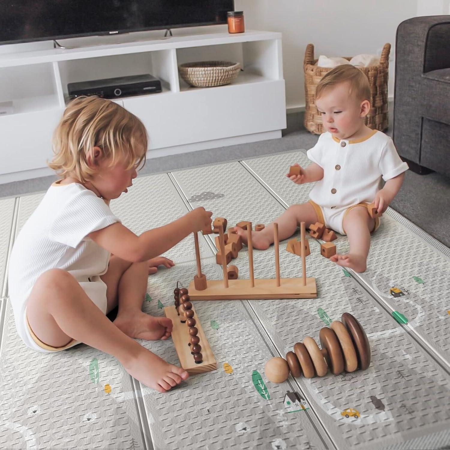 Alfombra de Juego ZEEBABA 150x150cm Plegable Reversible Espuma