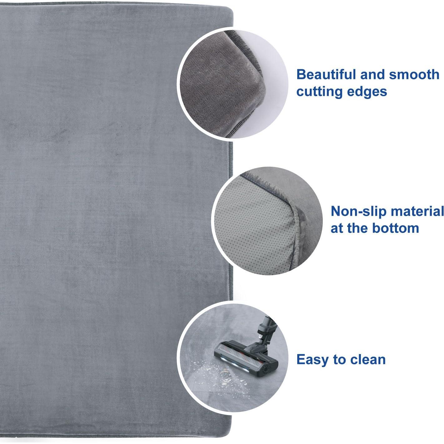 Alfombra de Juego para Bebés Gris 127x127 cm Antideslizante