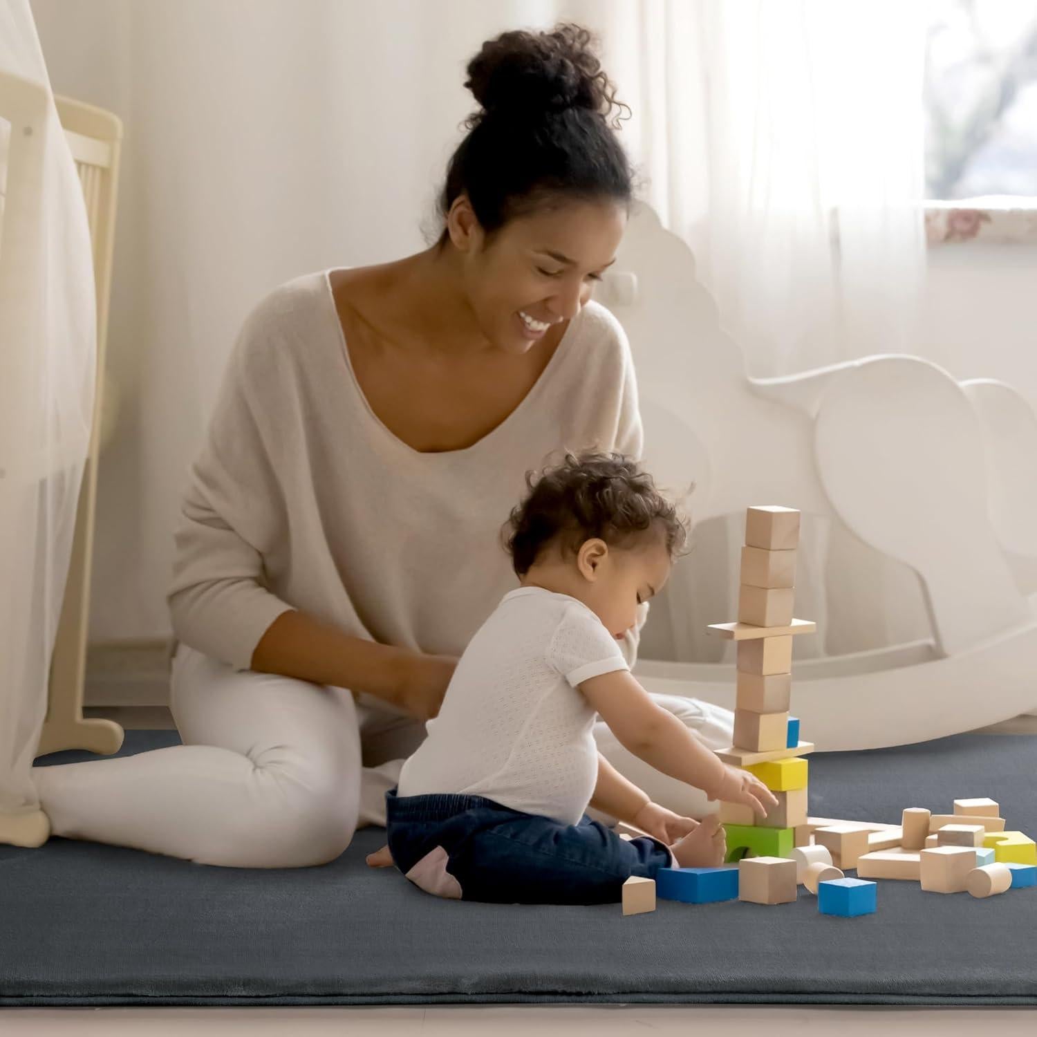 Alfombra de Juego BALAPET de Espuma Viscoelástica 187x127 cm Gris