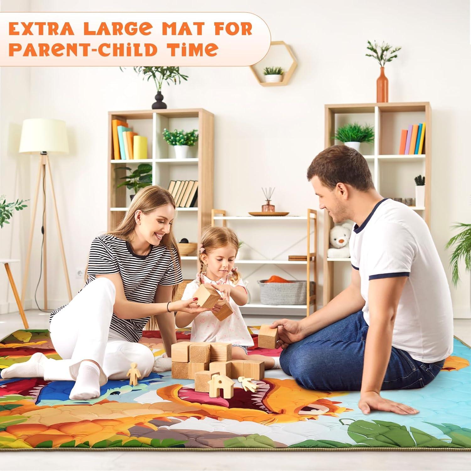 Alfombra de Juego para Bebés 150x180 cm Antideslizante y Lavable